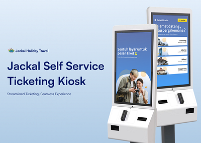 Jackal Self Service Ticketing Kiosk blue kiosk self service ticketing ui ux ux design