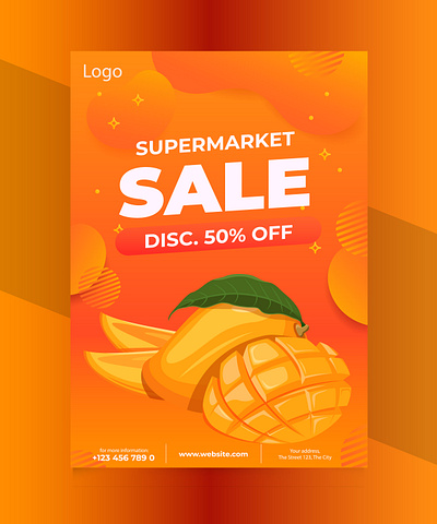 manggo sale design illustration logo vector