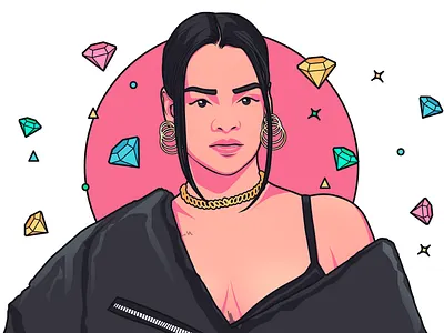 Rihanna | Cartoon Vector Portrait business celebrity charisma digital art fashion graphic design icon illustrations influencer music popular culture portrait portraiture rihanna social justice style success vector vector art womens empowerment