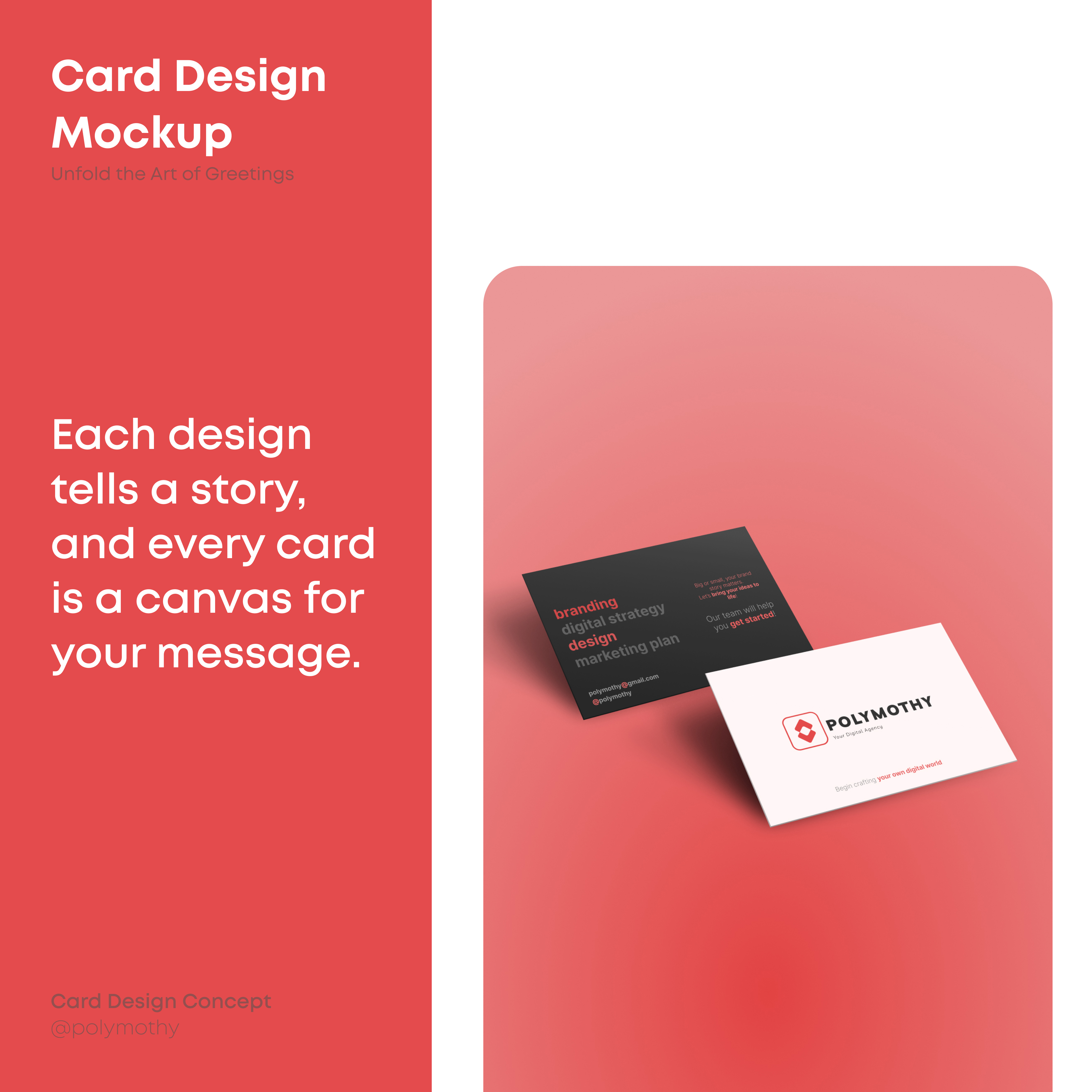 Polymothy Business Card | Card Design Mockup brand branding branding design business card business logo card card design card mockup concept art design graphic design illustration logo ui