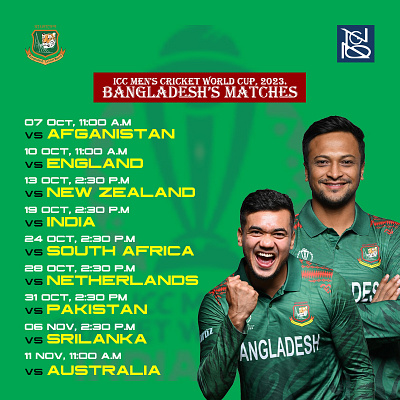 Bangladesh match schedule branding de design graphic design logo vector