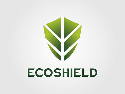 Ecoshield logo brandidentity branding design eco elegant gradient graphic design green illustration leaf logo shield ui vector