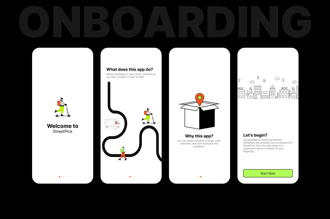 Delivery app onboarding design app design application application design design system figma mobile design onboarding onboarding design product design splash design splash screen ui ui design uiux