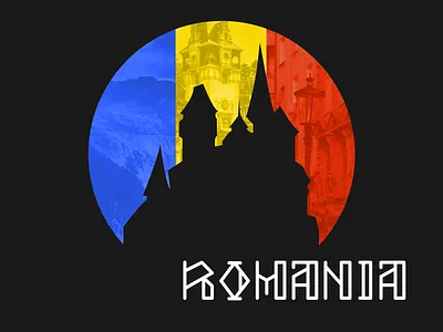 Romania Logo branding bucharest design flat illustration logo romania
