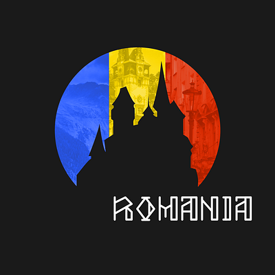 Romania Logo branding bucharest design flat illustration logo romania