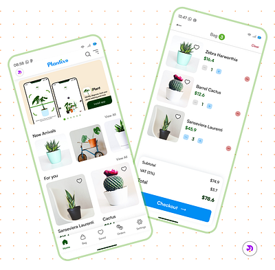 Plant ecommerce app app design cart page design ecommerce app ecommerce ui ux design icon design icon library icon pack icon set iconography icons illustration mobile app dsign nature plant app product design ui ui design ui ux design user interface design