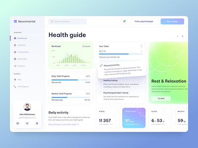 Health Guide - Web App arounda design interface product service startup ui ux web website