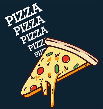 PIZZA design graphic design illustrator pizza vector vector design