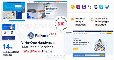 Fixhero - All In One Handyman & Repair Services WordPress Theme fixhero growyourbusiness handymanservices themeforest webdesign wordpresstheme
