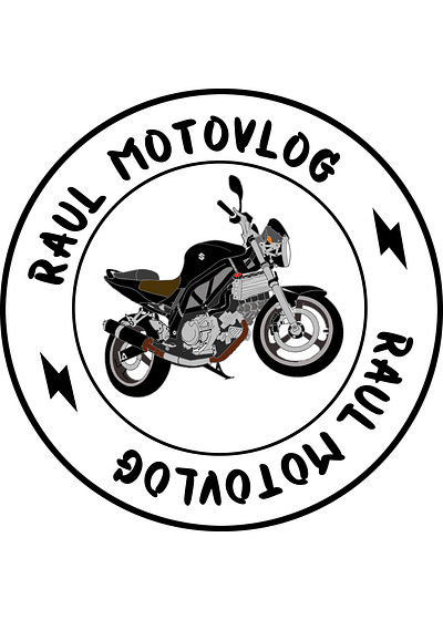 Motorbike Logo animation badge branding details graphic design logo motorcycle motovlog suzuki youtube