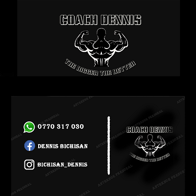 PT Business card bodybuilding branding businesscard details fitness graphic design logo personaltrainer
