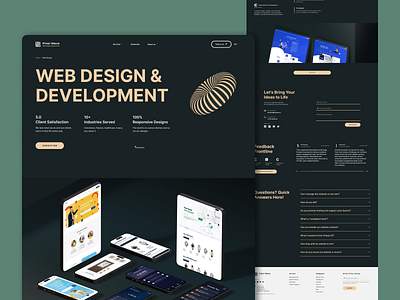 Design and Software Agency Page agency app branding company design illustration logo mobile ui web design