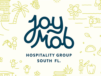 Joymob - Brand branding florida hospitality illustration logo