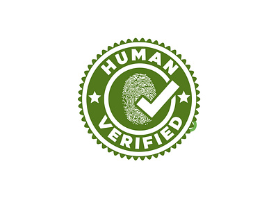 Human Verified Label Design branding circle logo graphic design human logo label design label logo logo motion graphics verified logo