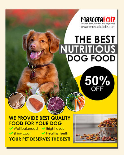 Dog Food Advertisement design dog food dog food advertisement graphic design illustration typography