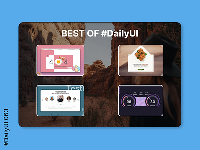 DailyUI 063 - Best of branding graphic design ui