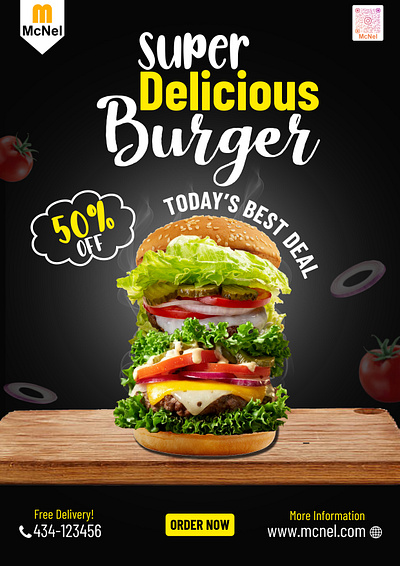 Food Advertisement design graphic design illustration typography