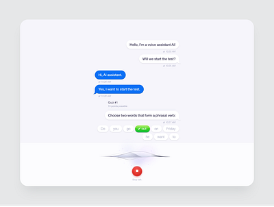 chat ai 3d ai app app design b2b button chat dashboard hi tech interactive mobile pad product red stop test ui ux voice wave