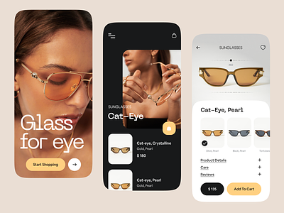 E-commerce mobile app app app design e commerce ecommerce glasses mobile app mobile app design mobile design mobile ui shop app
