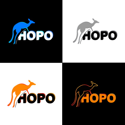 Kangaroo Logo: HOPO #thedailylogochallenge #dailylogo branding design graphic design logo typography