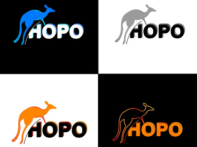 Kangaroo Logo: HOPO #thedailylogochallenge #dailylogo branding design graphic design logo typography