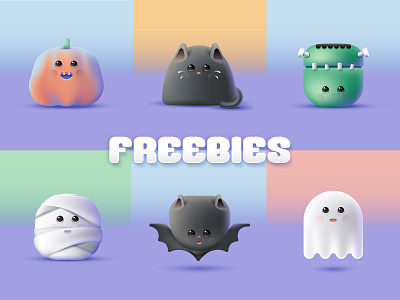 Kawaii Halloween Characters 3d cat 3d ghost 3d halloween 3d kawaii bat icon frankenstein emoji ghost icon halloween characters halloween emojis halloween ghost halloween icons halloween monster halloween mummy illustration kawaii emojis kawaii halloween monster emoji mummy icon pumpkin icon vector