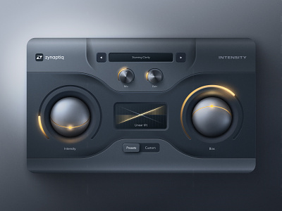 Zynaptiq Intensity Plugin Concept 3d app design music plugin product skeumorphic ui ux vst