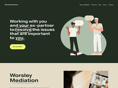 Worsley Mediation | Squarespace Website Design branding css design graphic design illustration squarespace ui web design website design