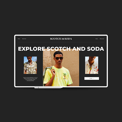 Scotch and Soda First screen ui