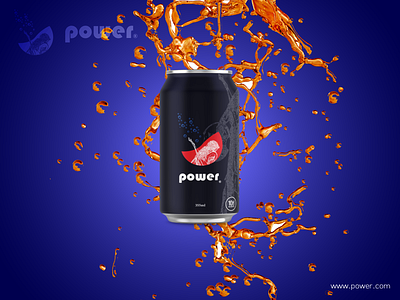 power advert advertising animation branding design drink graphic design illustration juice logo merge new photoshop post social media