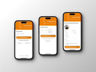 Profile Creation screens figma password phone profile profile picture ui user interface