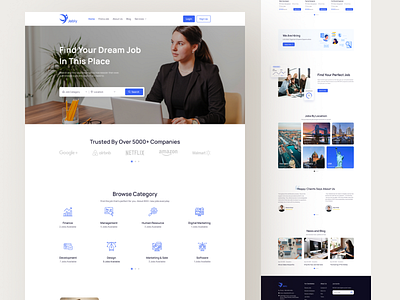 Jobly- Job Finder Landing page design job jobfinder jobprotal landing landingpage landingpagedesign ui uidesign uidesigner uiux ux uxdesign uxdesigner web website websitedesign