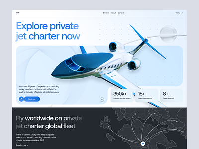 Jetfly - private jet rent website homepage business clean design inspo online booking private jet private jet rent tour travel agency travel booking travel details travel guide travel planner travel start up travel website traveling vacation website website design website travel