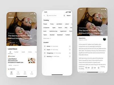 néwéist. - News App article blog blog app clean design feed minimal minimalist mobile mobile app mobile design news app news latter news mobile app newslatter newspaper read reading social app ui