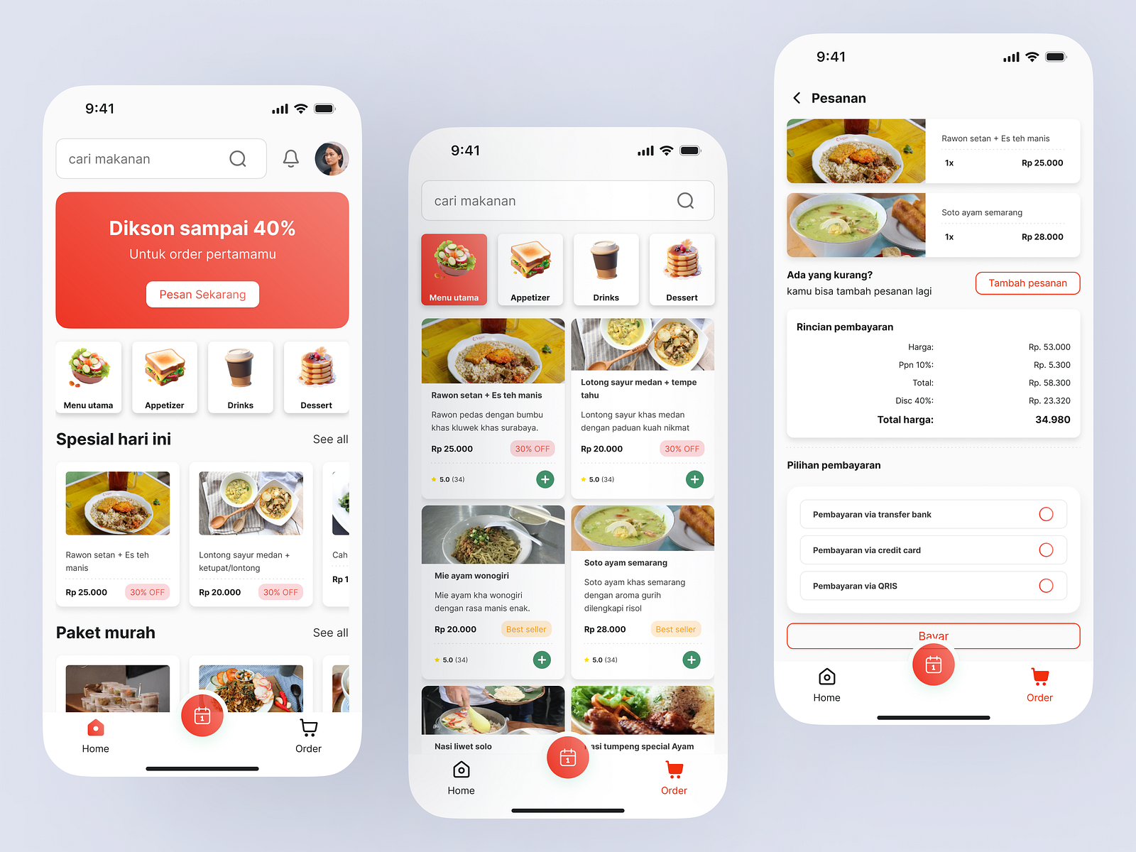 Makan Disini - Food order mobile app by Devit Rahman on Dribbble