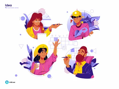 Friends and colleagues communicate - vector illustration character colleagues comunicate flat friends illustration kit8 people vector work