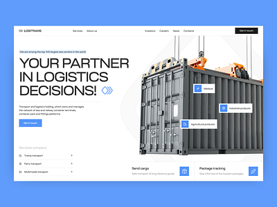 Logitrans - websitr design for logistics company admin cargo delivery management design for logistics inventory logistics product logistics start up logistics website product product shipping project ro ro shipment shipping user web web design web platform website website for logistics