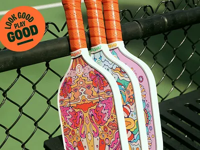 Let Live Pickleball active animation badge badges brand branding design fort worth identity let live livelyscout paddle paddles pickleball play sports stickers trustdesignshop type typography