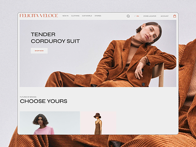Felicita Veloce - Website design branding clothes store concept design websife minimalistic minimalistic website design ui ui ux ux website design women