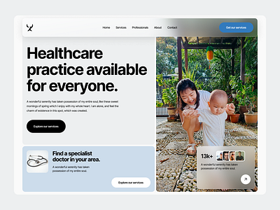Healthcare Medical Website Landing Page Inspiration above the fold design ensurance healthcare landing medical minimal ui ux website
