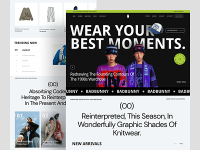 BadBunny - Fashion E-commerce Website branding clothes daily fashion design ecommerce fashion fashion e commerce figma graphic design landing page online shop ootd outfit shopping streetwear style ui web design web platform website