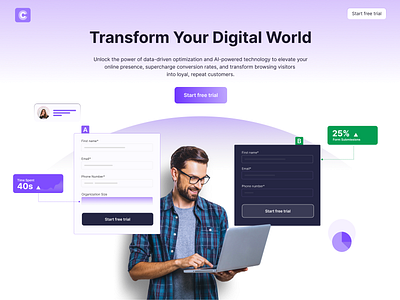 SaaS Hero Image - Graphic Design landing page landing page design layout saas saas graphic design saas landing page ui ux webdesign