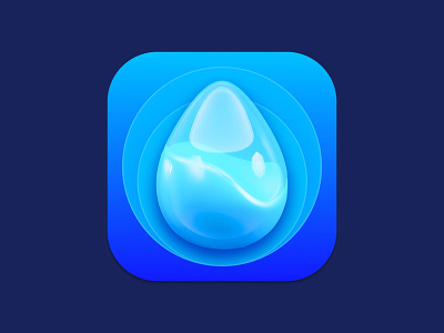 Water App Icon 3d app app icon clean icon icon set ios mac macos simple