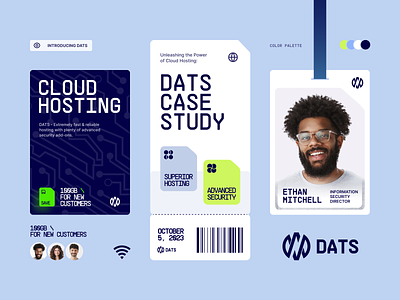 Dats Cloud Branding b2b branding branding project cloud hosting logo minimalist logo server webhosting
