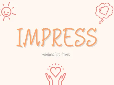 Impress Minimalst Font>>https://creativemarket.com/Ruddean2109 basic font craft font cute font design display font font graphic design handwriting minimalist font typography