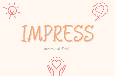Impress Minimalst Font>>https://creativemarket.com/Ruddean2109 basic font craft font cute font design display font font graphic design handwriting minimalist font typography