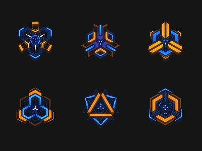 Sci-Fi game icons for AIMs (set 2) aim art futuristic game games graphic design hud icon icons sci fi scifi set ui weapon