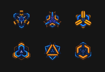 Sci-Fi game icons for AIMs (set 2) aim art futuristic game games graphic design hud icon icons sci fi scifi set ui weapon