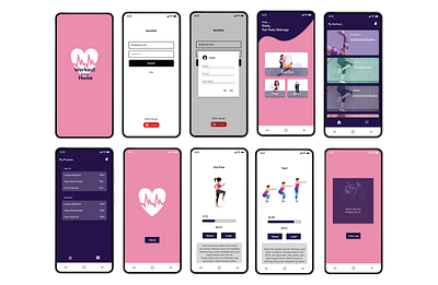 Workout from home app design ui uiux ux