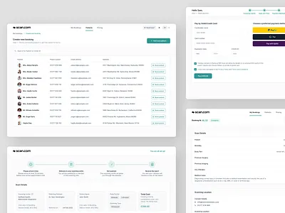Scan.com - Web App Design clean collage dashboard design healthcare process table ui user experience user interface ux web app web app design web design